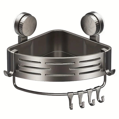 Triangular Suction Cup Bathroom Shelf - No Drilling Needed