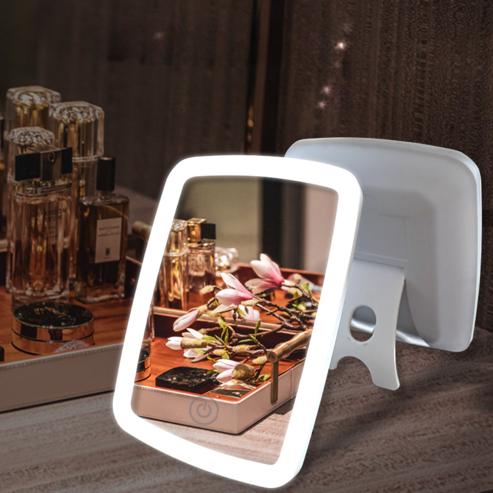 LED Mirror Travel Makeup: Portable, Foldable & Bright