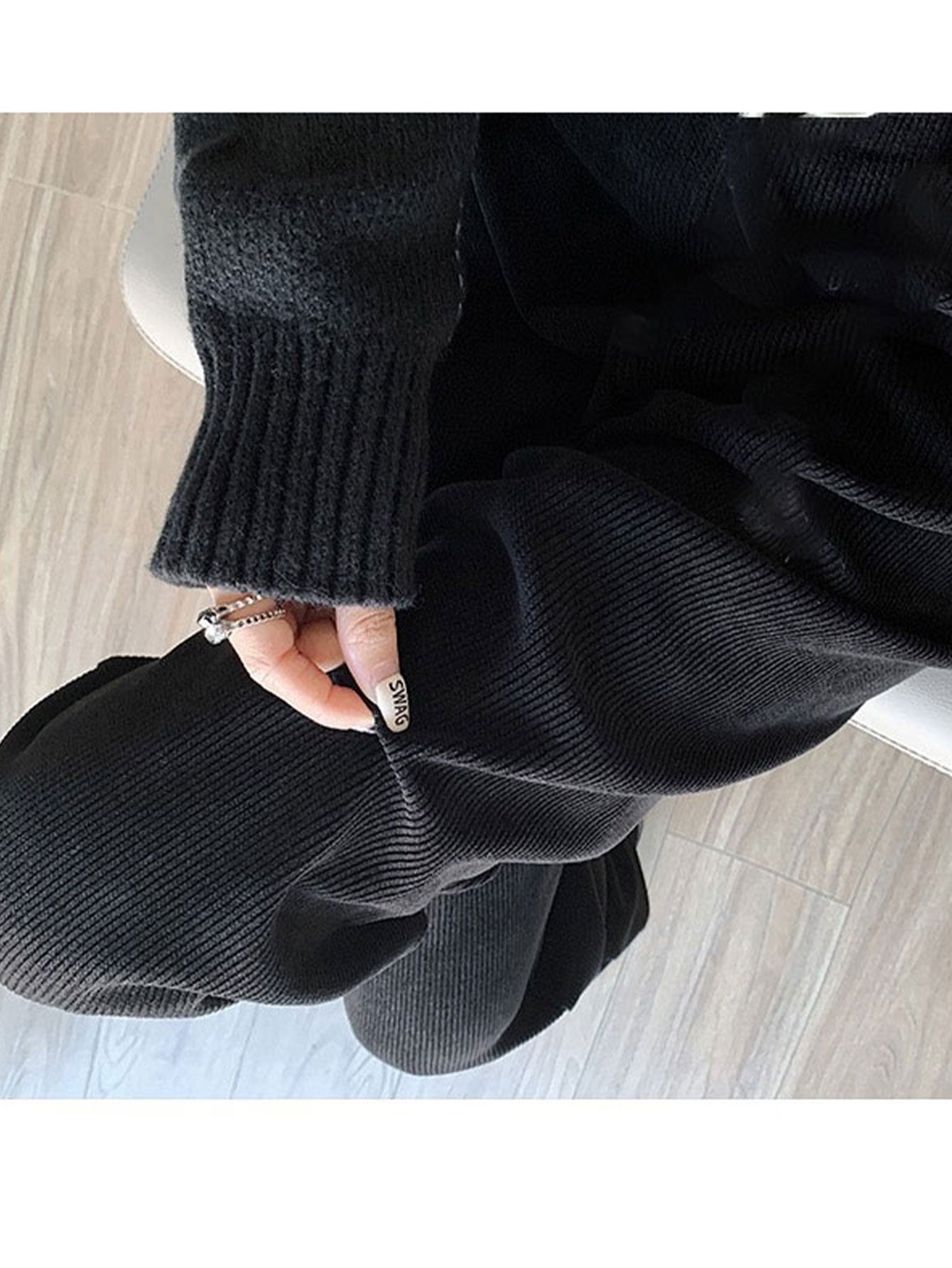 Women's Fleece Wide Leg Pants - High Waist Winter Comfort