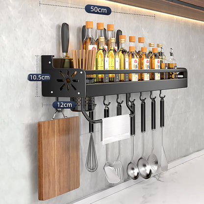Metal Kitchen Shelf No-Punch Large Capacity Storage Rack