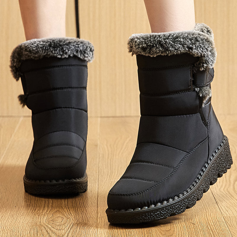 Women's Waterproof Snow Boots - Trendy 2025 Ankle Low Heels