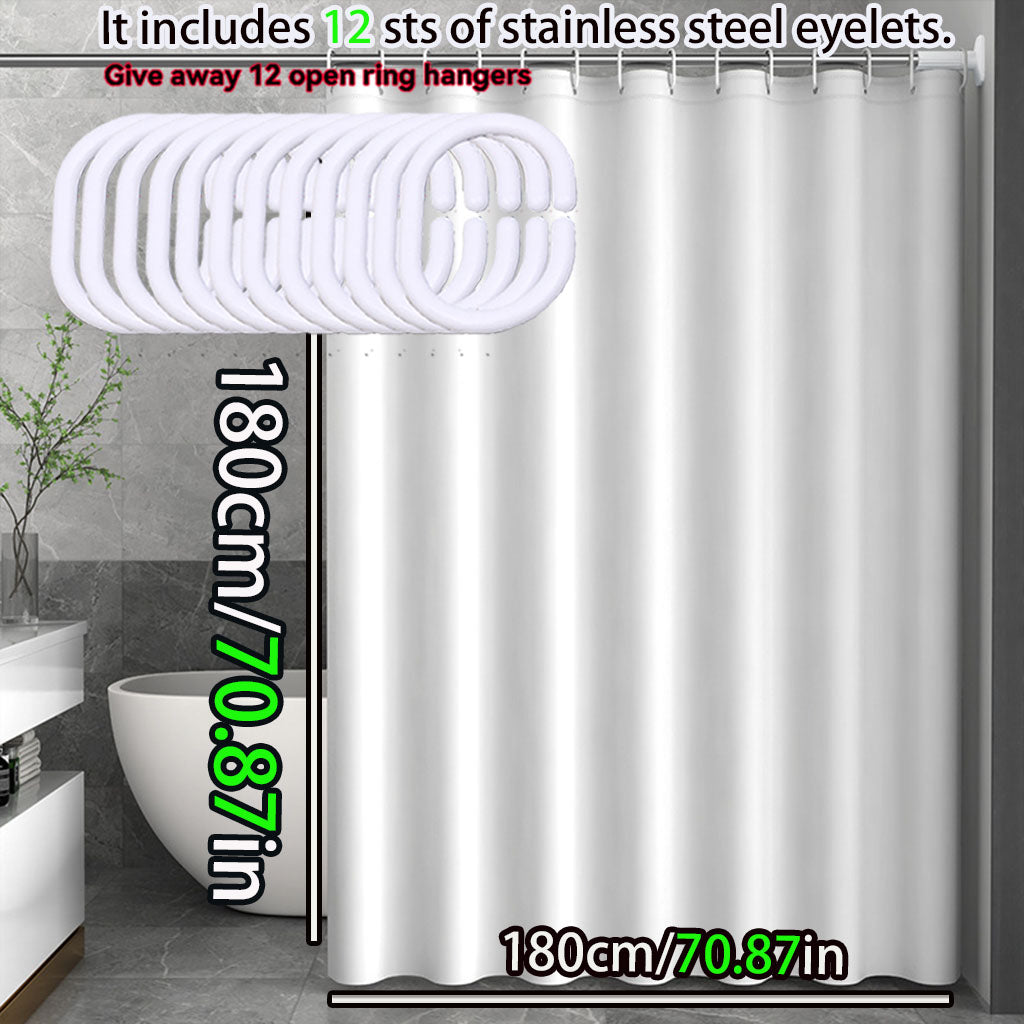 Shower Curtain White Peva- Clean & Elegant Bathroom