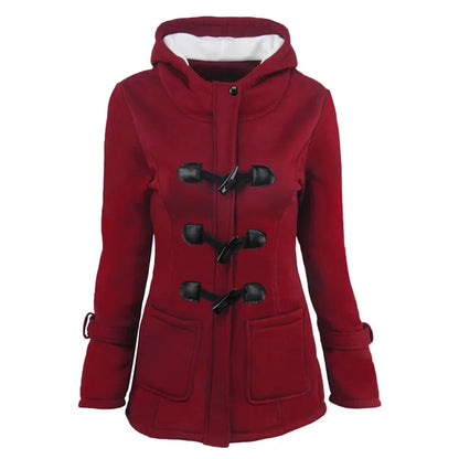 Casual Women's Overcoat: Hooded Jacket in 6 Colors