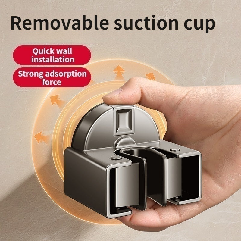 No Drill Suction Mop & Broom Holder 