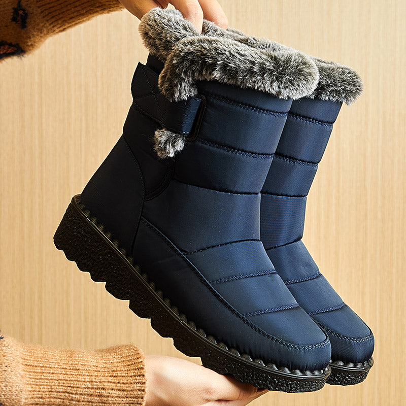 Women's Waterproof Snow Boots - Trendy 2025 Ankle Low Heels