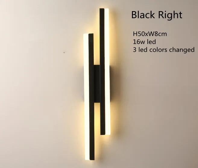 LED Wall Lamp Sconce - Dimmable 3-Color Modern Bedroom Light