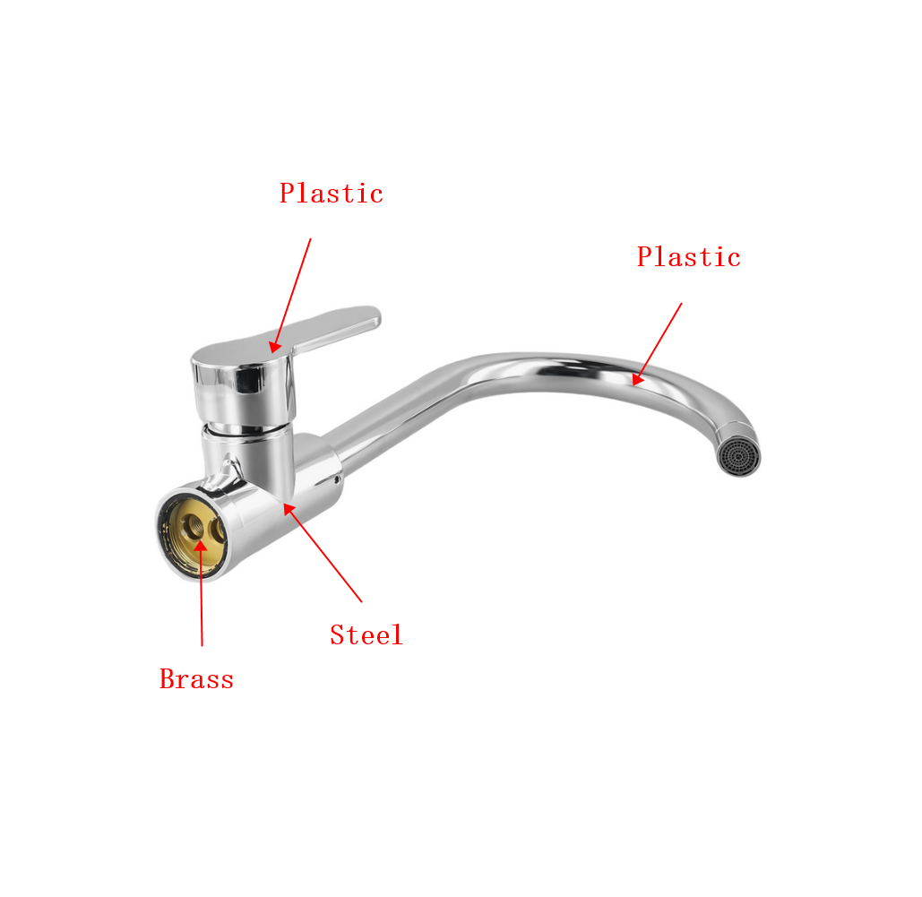 Kitchen Faucet Pull-Out Mixer: Hot & Cold-Water Tap