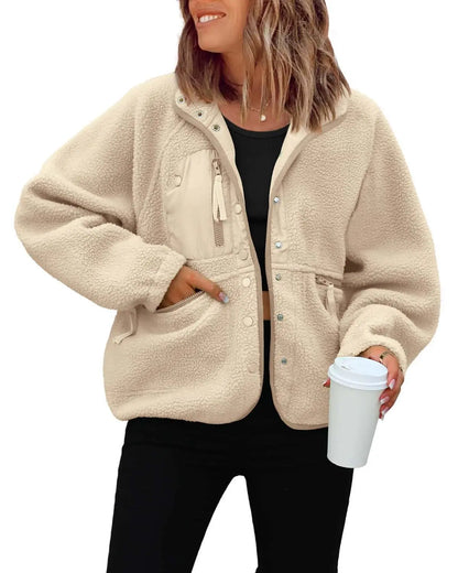Womens Polar Fleece Jacket - 2025 Autumn Winter Casual Coat