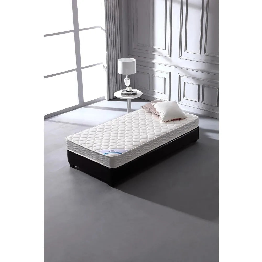  Twin Bed Mattress - Hybrid Euro Top Comfort Sleep - Eco-Friendly, Breathable Innerspring Twin Bed Size Mattress