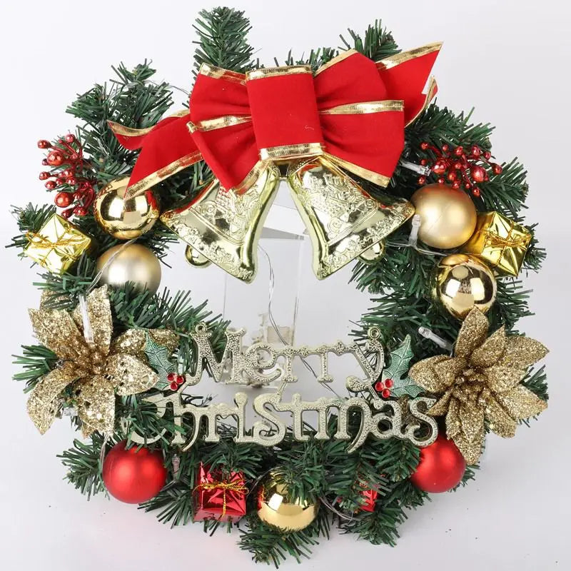 LED Christmas Wreath 30/40cm - Front Door & Window Decor
