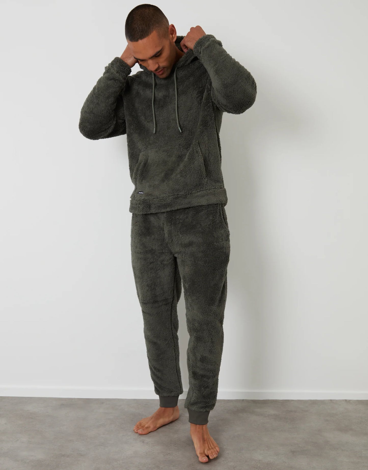 Borg Cozy 2-Piece Borg Hoodie & Jogger Lounge Set