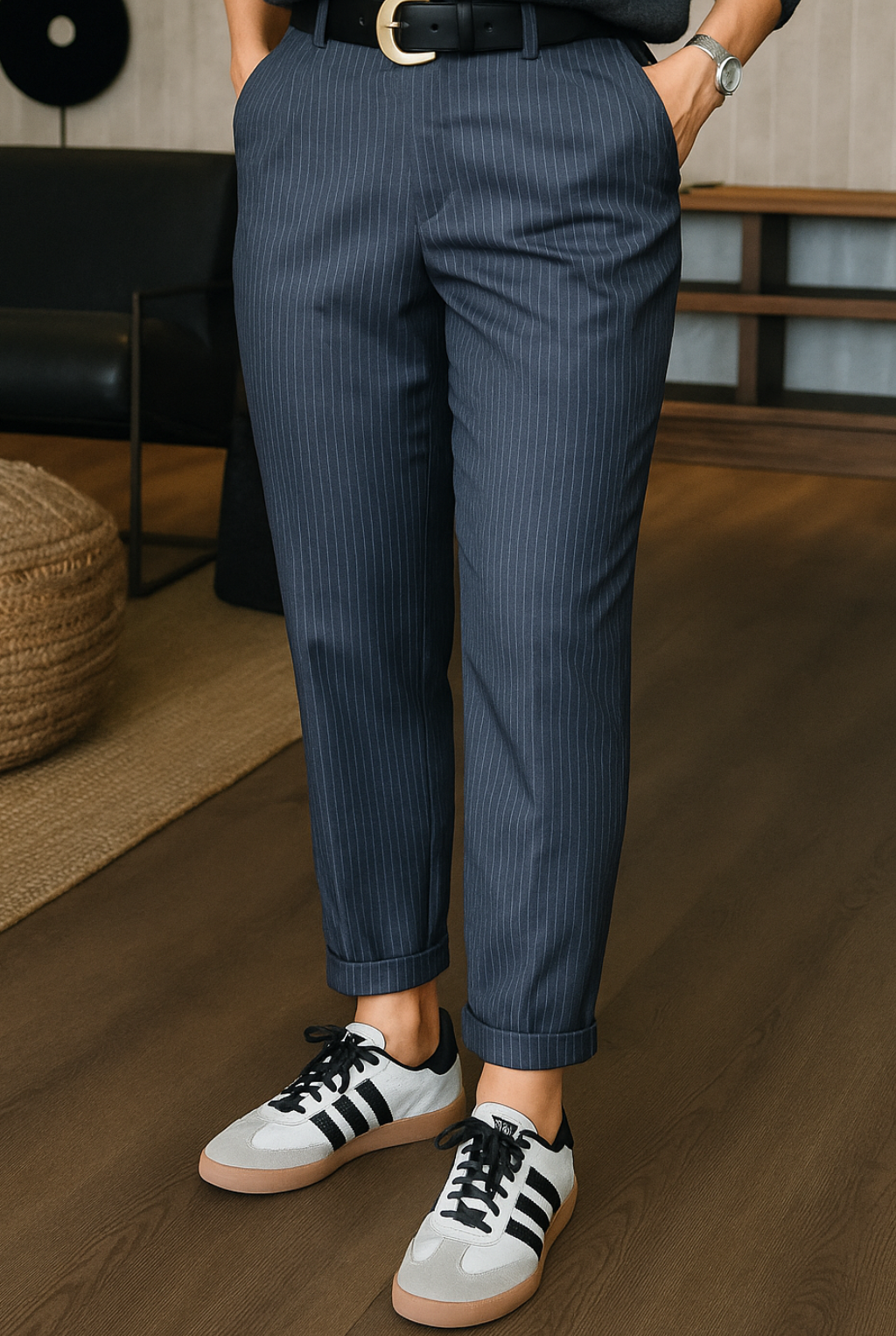 MATHILDA | ELEGANTE, FIGUURVRIENDELIJKE BROEK MET STREPEN