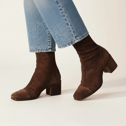 Almira | Elegant Suede Ankle Boots
