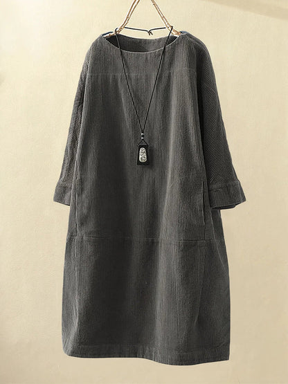 Lena | Corduroy Tunic Dress for Women
