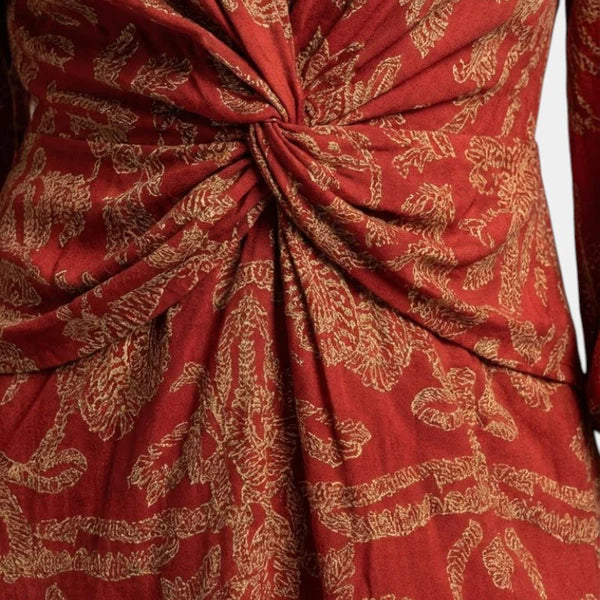 Bea | Women's Long Dress V-Neck Long Sleeve Elegant Fit