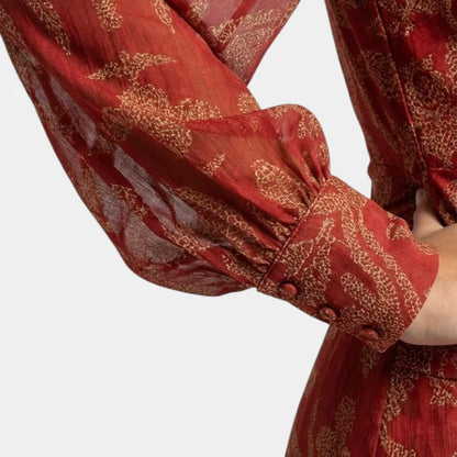 Bea | Women's Long Dress V-Neck Long Sleeve Elegant Fit