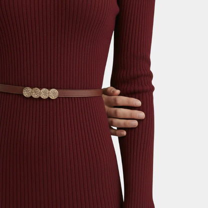 Anne | Women’s Elegant High-Neck Midi Dress