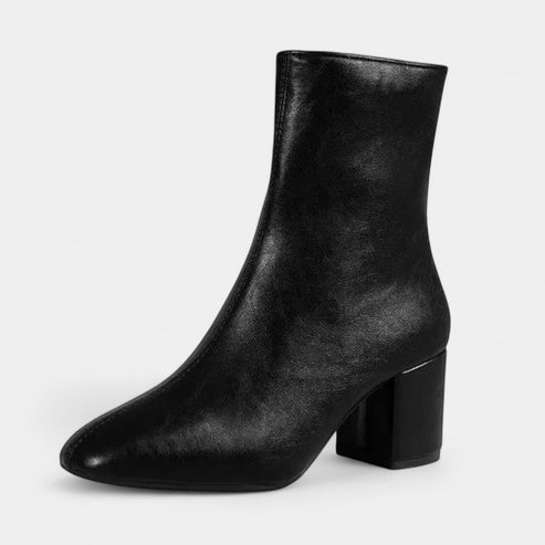 Cathy | Women’s Ankle Boots with Side Zipper & Low Heel