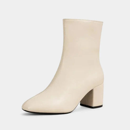 Cathy | Women’s Ankle Boots with Side Zipper & Low Heel