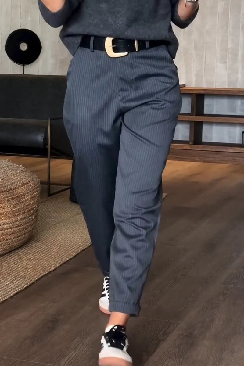 MATHILDA | ELEGANTE, FIGUURVRIENDELIJKE BROEK MET STREPEN
