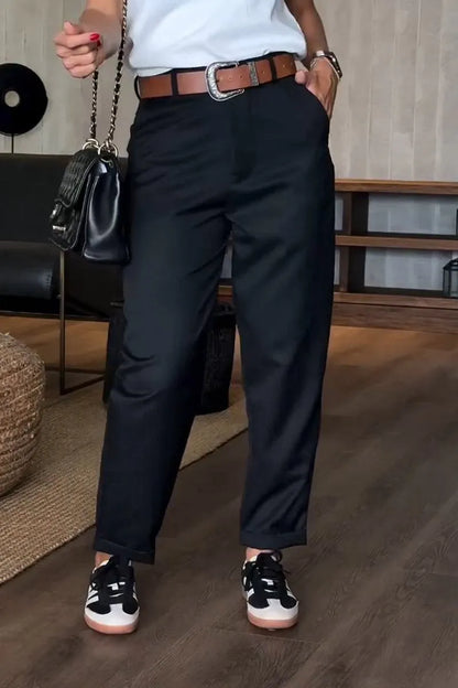 MATHILDA | ELEGANTE, FIGUURVRIENDELIJKE BROEK MET STREPEN