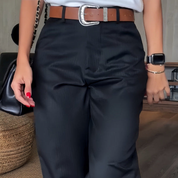 MATHILDA | ELEGANTE, FIGUURVRIENDELIJKE BROEK MET STREPEN